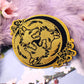 Black and Gold 3 Wolf Moon Embroidered Patch (10cm)