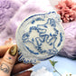 Pastel Blue and White 3 Wolf Moon Embroidered Patch (10cm)