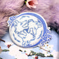 Pastel Blue and White 3 Wolf Moon Embroidered Patch (10cm)