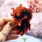 Copper and Black Sun Fox Embroidered Patch (8cm)