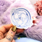 White and Blue 3 Wolf Moon Vinyl Sticker (7cm)