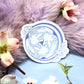 White and Blue 3 Wolf Moon Vinyl Sticker (7cm)