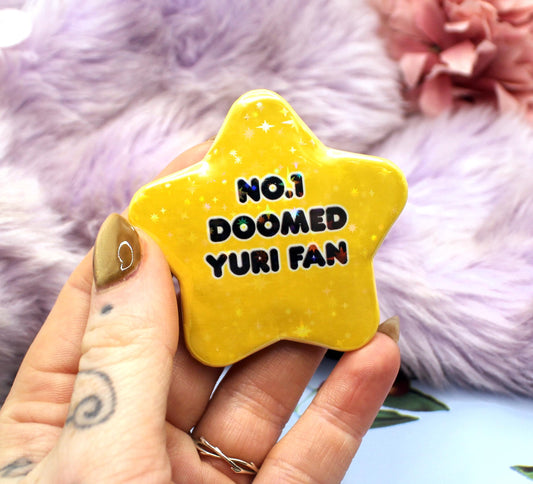 No.1 Doomed Yuri Gold Star Badge (55mm)