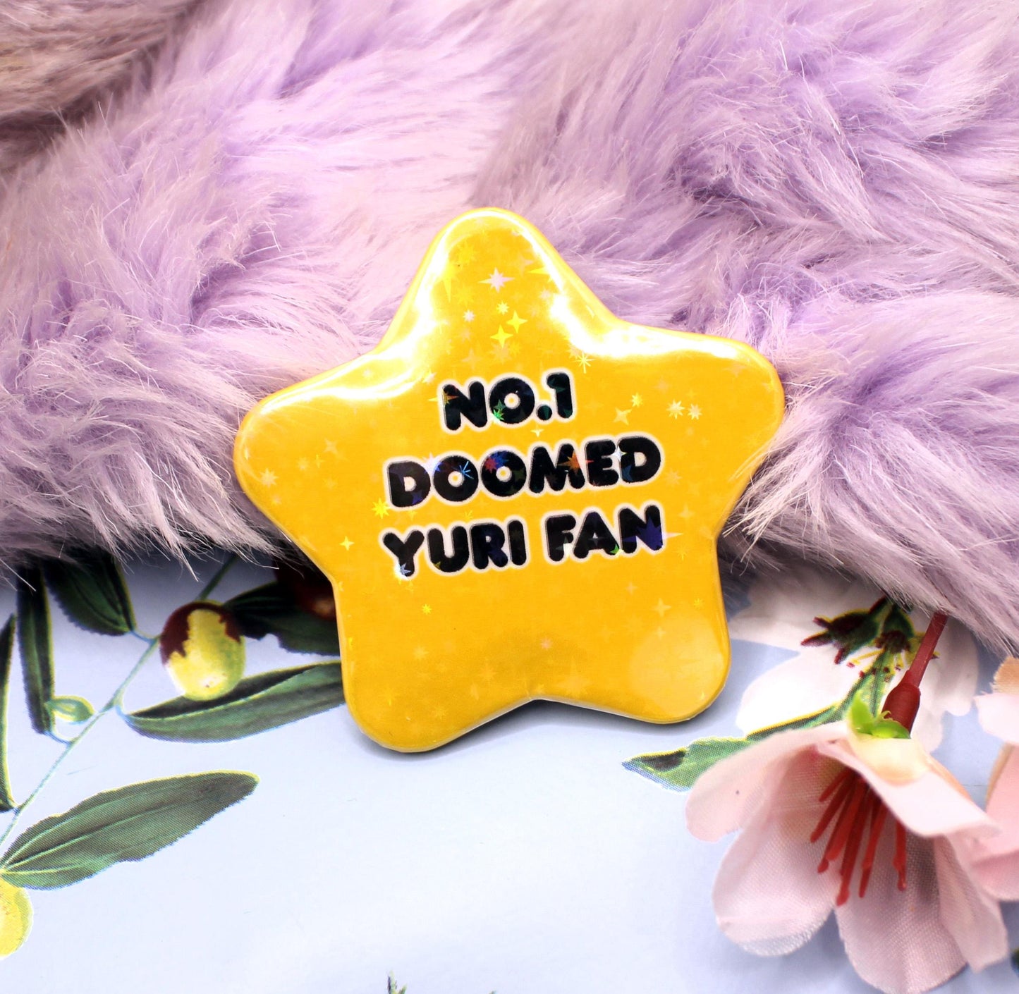 No.1 Doomed Yuri Gold Star Badge (55mm)