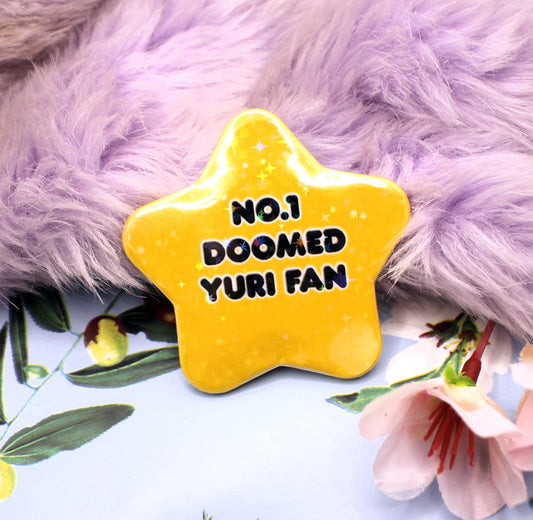 No.1 Doomed Yuri Gold Star Badge (55mm)