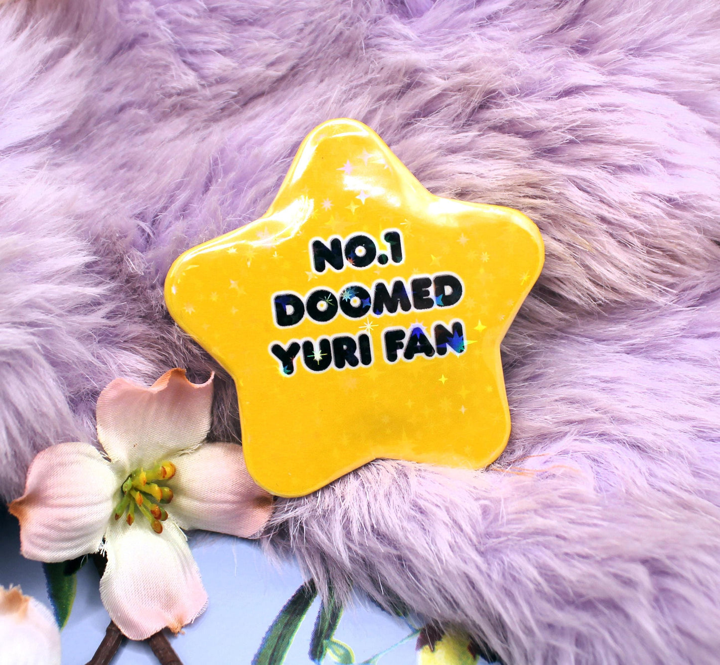 No.1 Doomed Yuri Gold Star Badge (55mm)