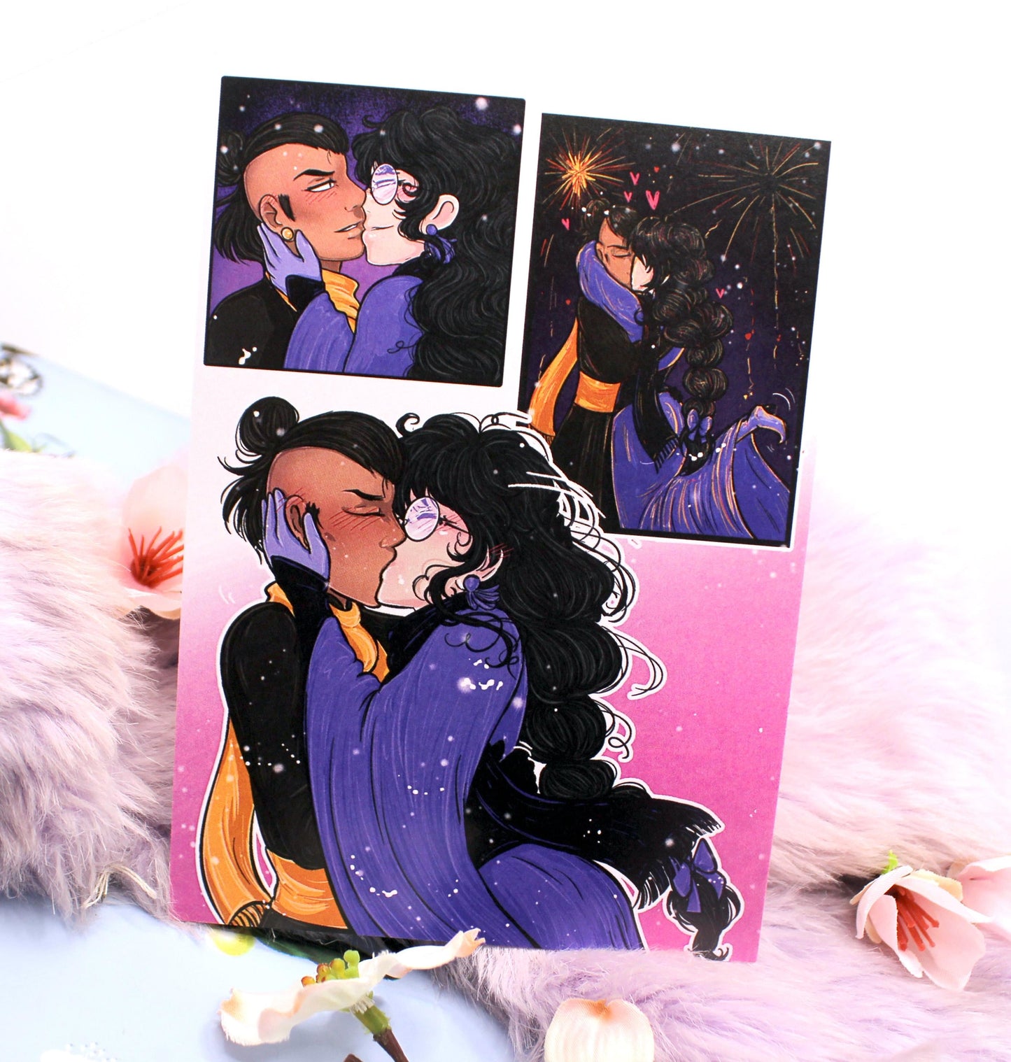 Tomar and Ginzin Kiss A6 Print - The Nightingale Dragon Series