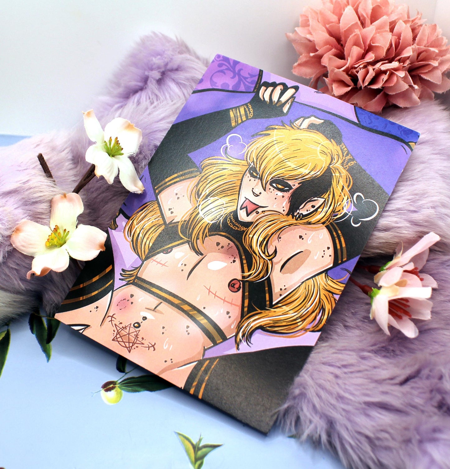 Taowren Pin Up Purple A6 Print - The Nightingale Dragon Series