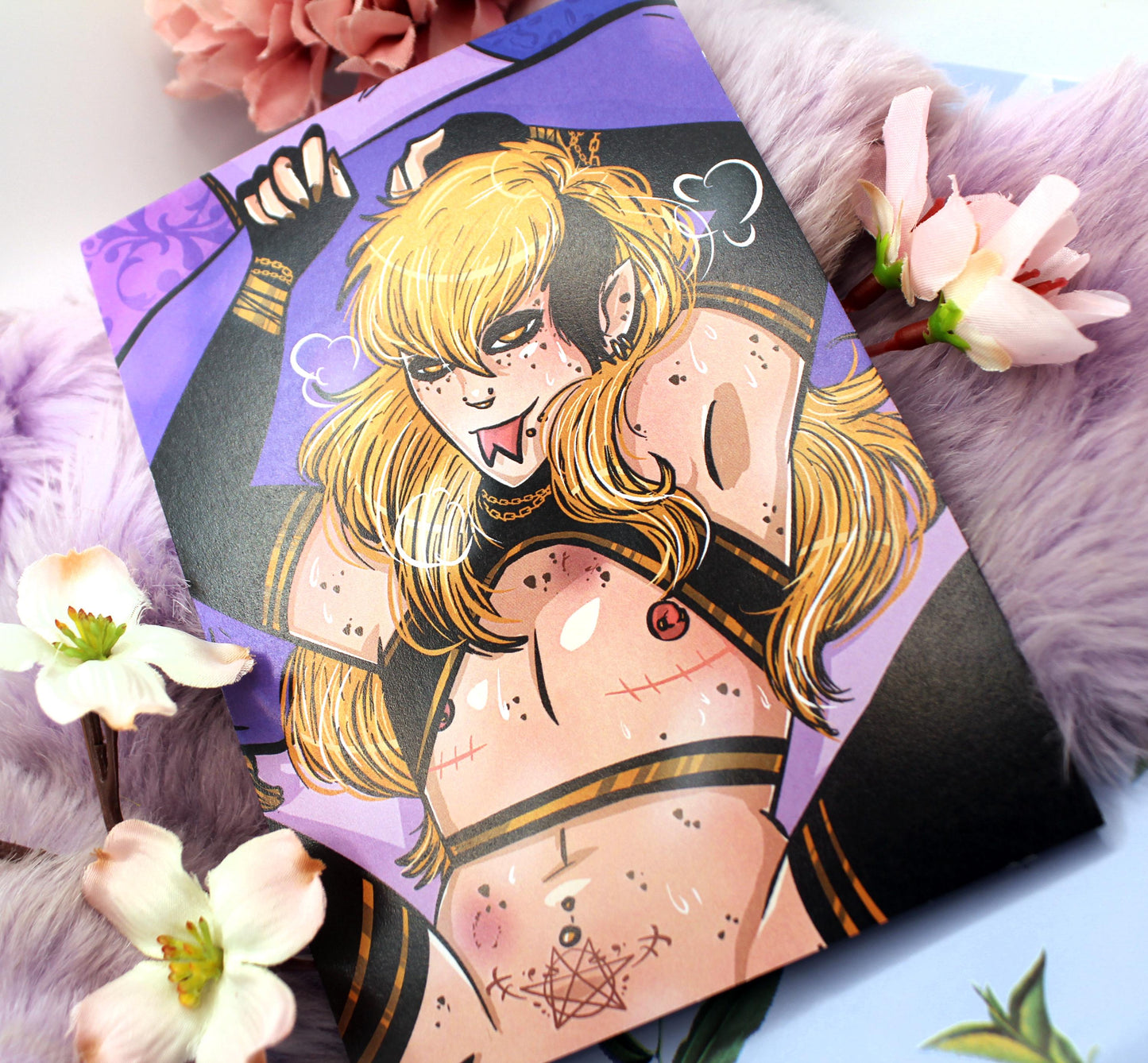 Taowren Pin Up Purple A6 Print - The Nightingale Dragon Series