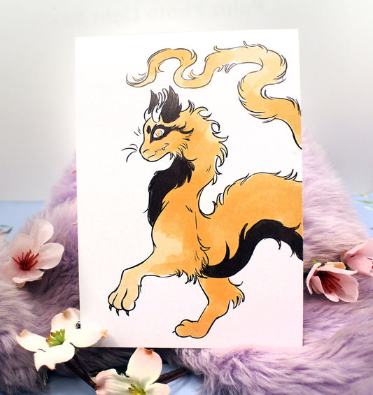 Stepping Ettore Dragon A6 Print - The Nightingale Dragon Series