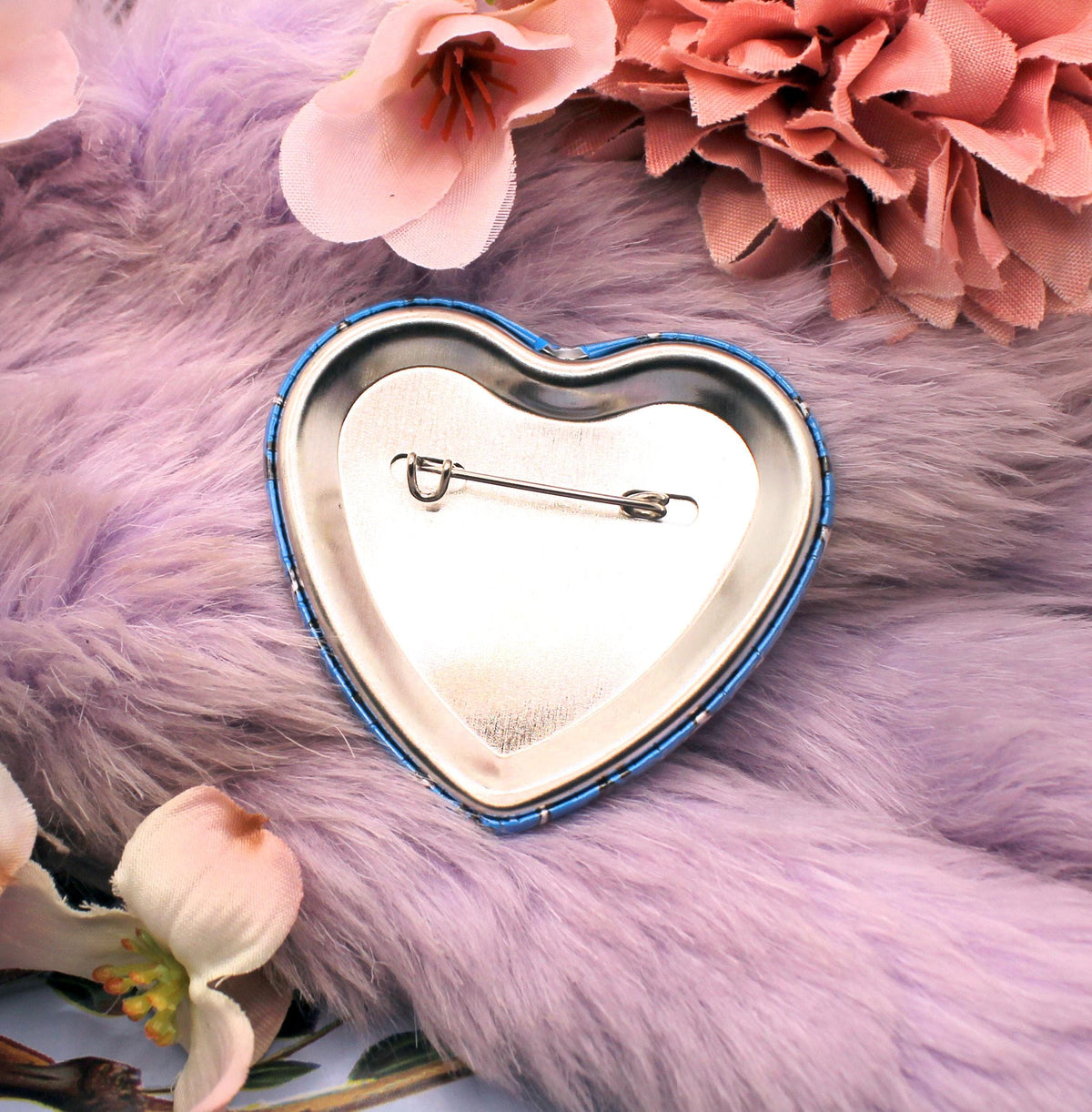 Dumb Puppy Rainbow Heart Badges (55mm)