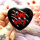 Lone Wolf Heart Badge (55mm)