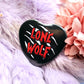 Lone Wolf Heart Badge (55mm)