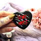 Lone Wolf Heart Badge (55mm)