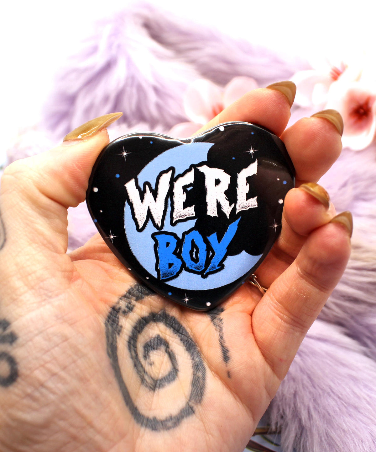 Were Boy Heart Badge (55mm)