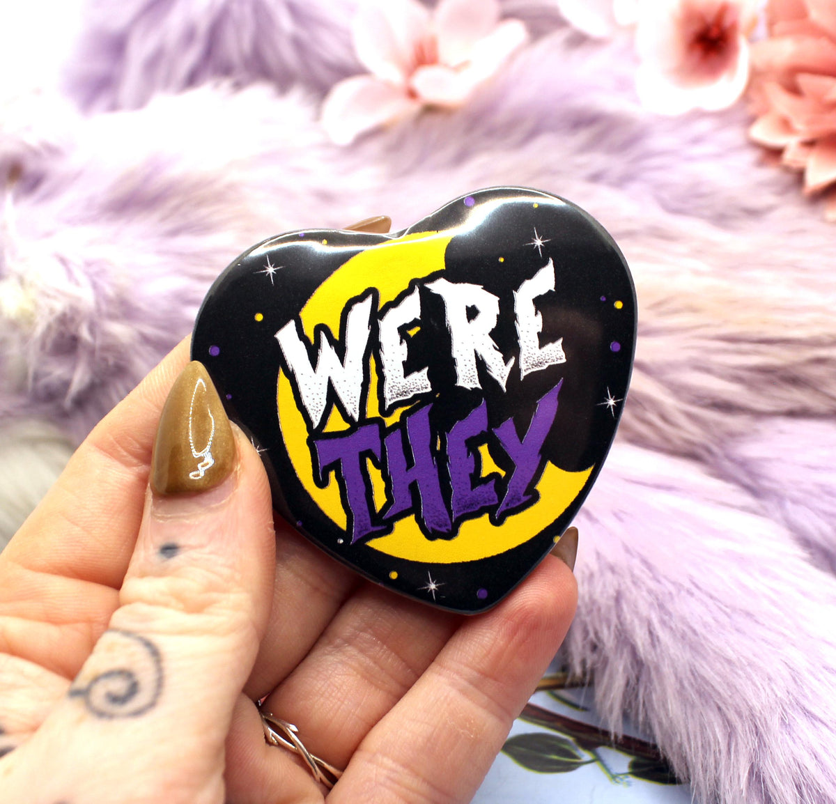 Were They Heart Badge (55mm)