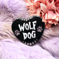 Wolf Dog Heart Badge (55mm)
