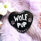 Wolf Pup Heart Badge (55mm)