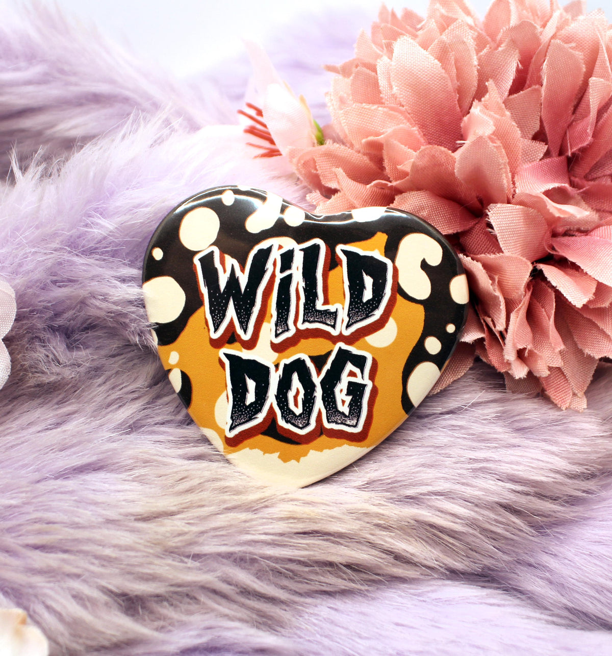 Wild Dog Heart Badge (55mm)