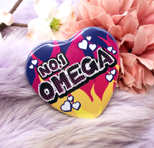No.1 Omega Flame Heart Badge (55mm)