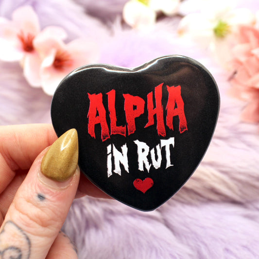 Alpha In Rut Heart Badge (55mm)