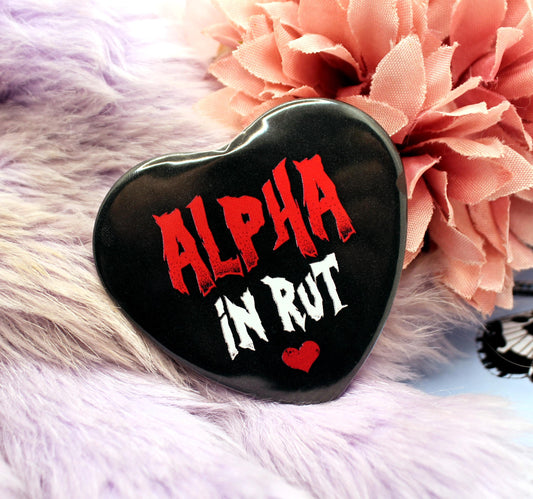 Alpha In Rut Heart Badge (55mm)