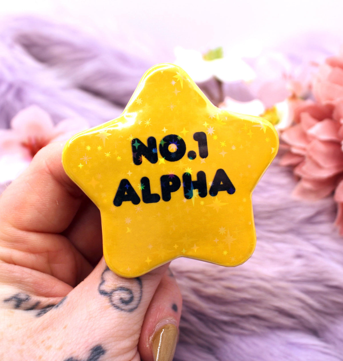 No.1 Alpha Gold Star Badge (55mm)