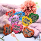 Dumb Puppy Rainbow Heart Badges (55mm)