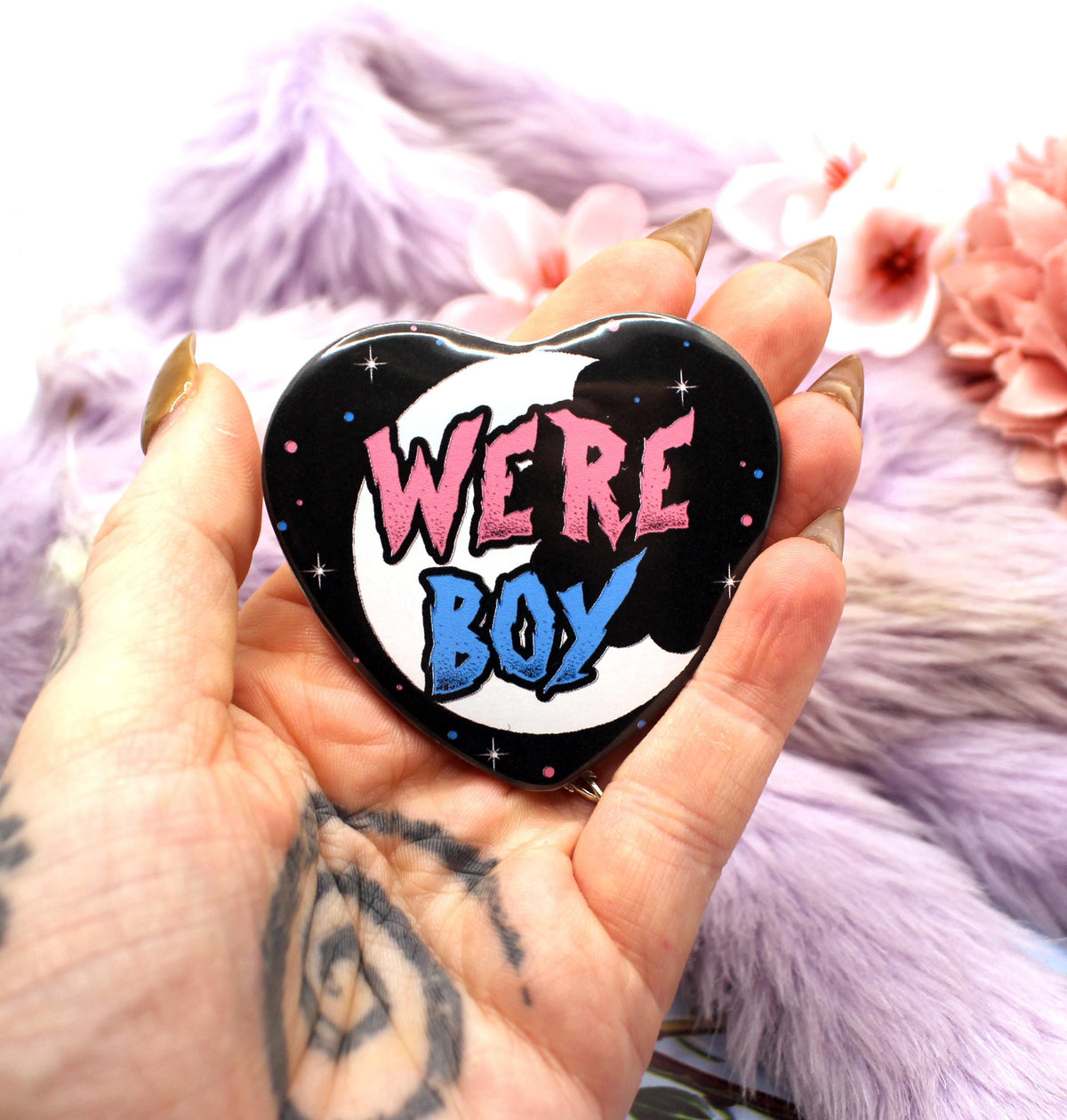 Were Boy Heart Badge (55mm)