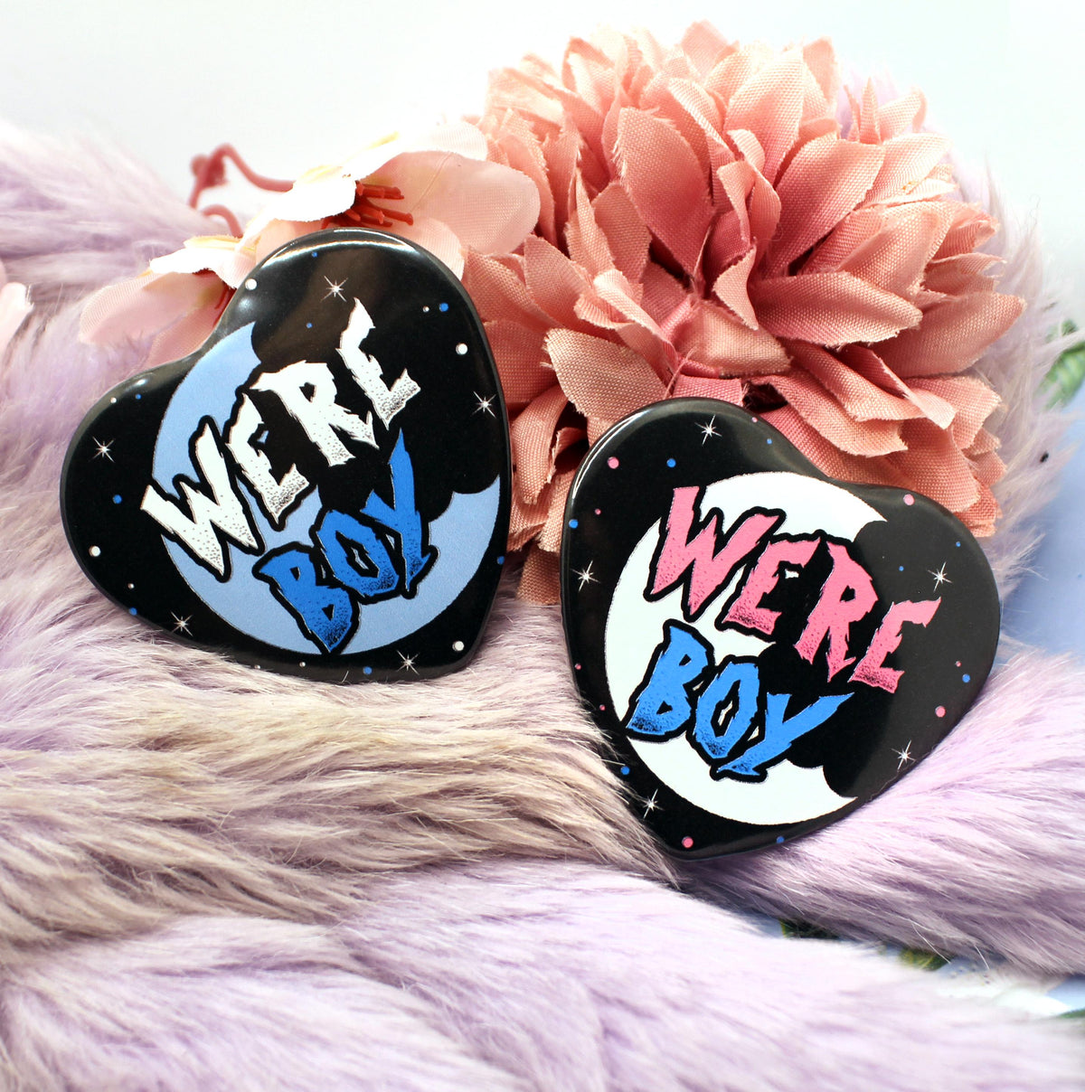 Were Boy Heart Badge (55mm)