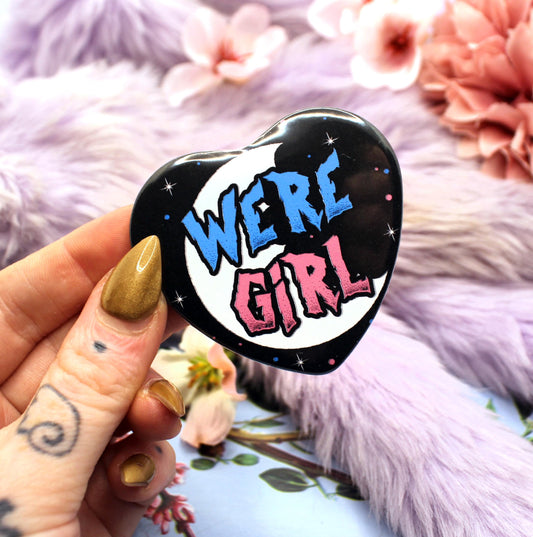 Were Girl Heart Badge (55mm)