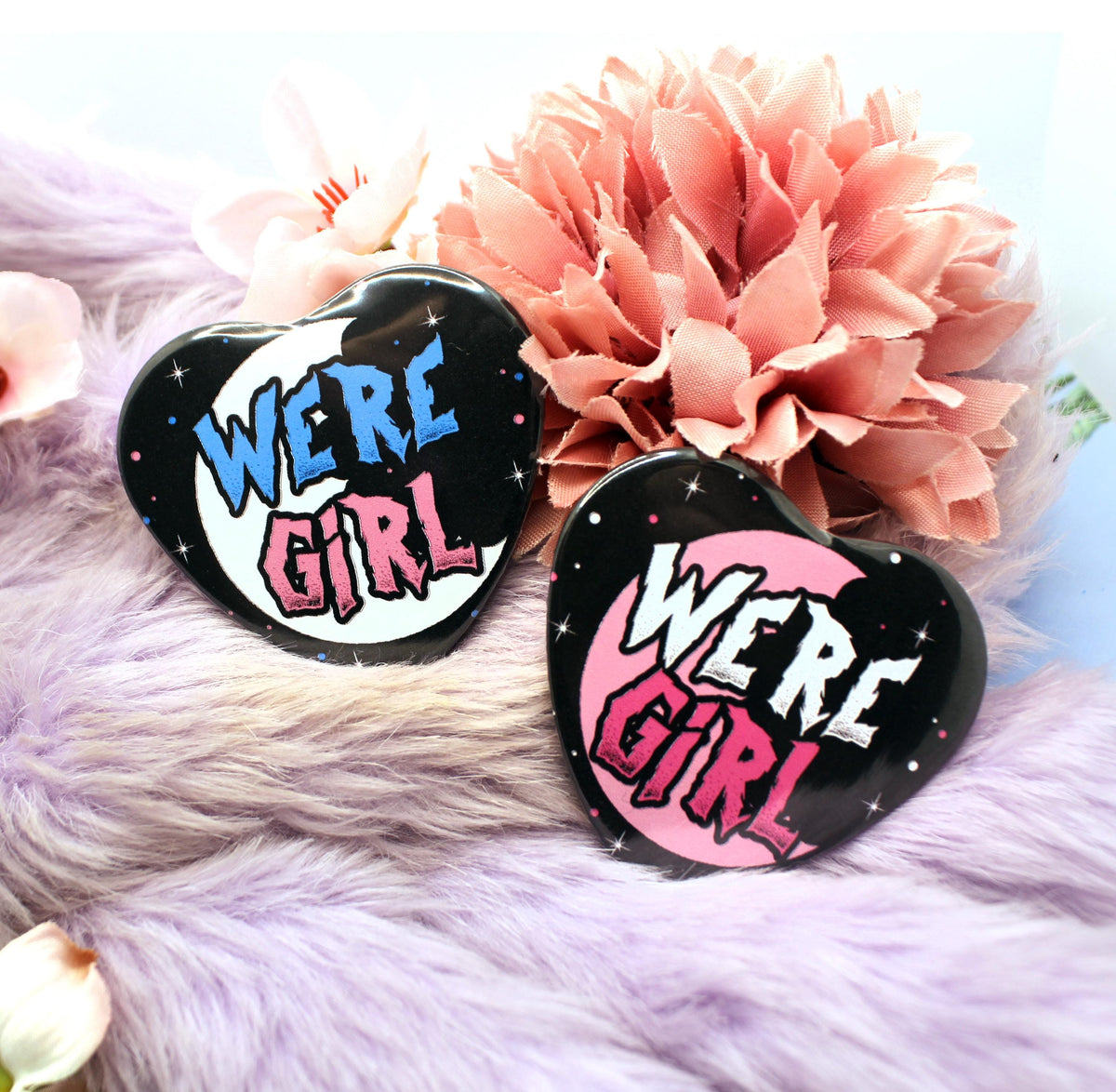 Were Girl Heart Badge (55mm)