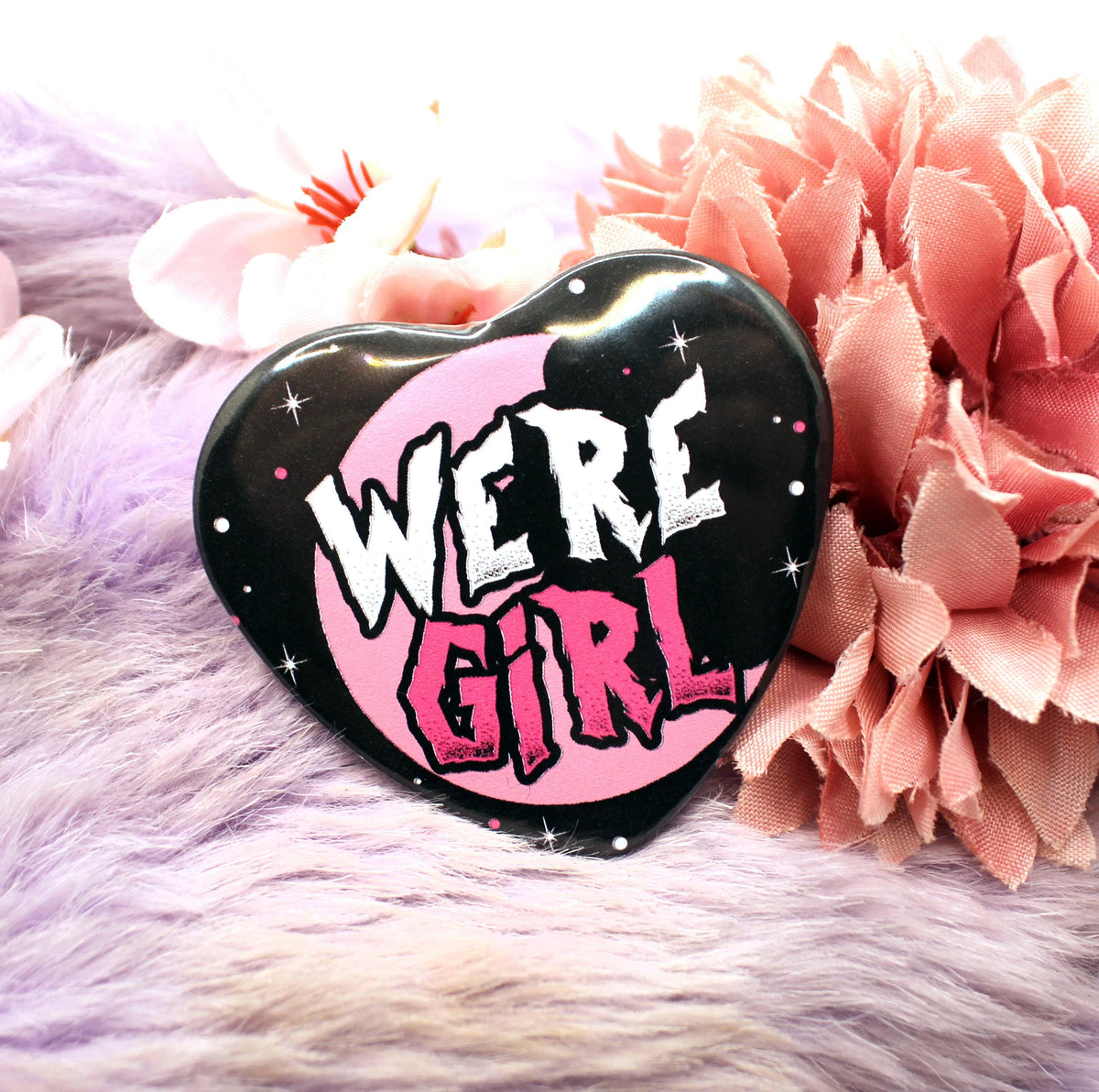 Were Girl Heart Badge (55mm)
