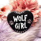 Wolf Boy and Wolf Girl Heart Badge (55mm)