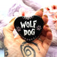 Wolf Dog Heart Badge (55mm)
