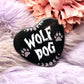 Wolf Dog Heart Badge (55mm)