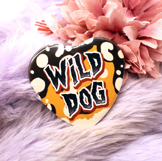 Wild Dog Heart Badge (55mm)