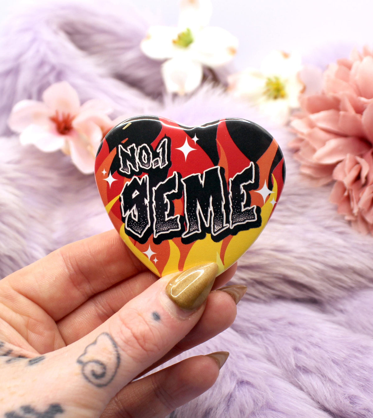 No.1 Seme Heart Badge (55mm)