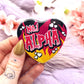 No.1 Alpha Flame Heart Badge (55mm)