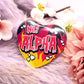 No.1 Alpha Flame Heart Badge (55mm)