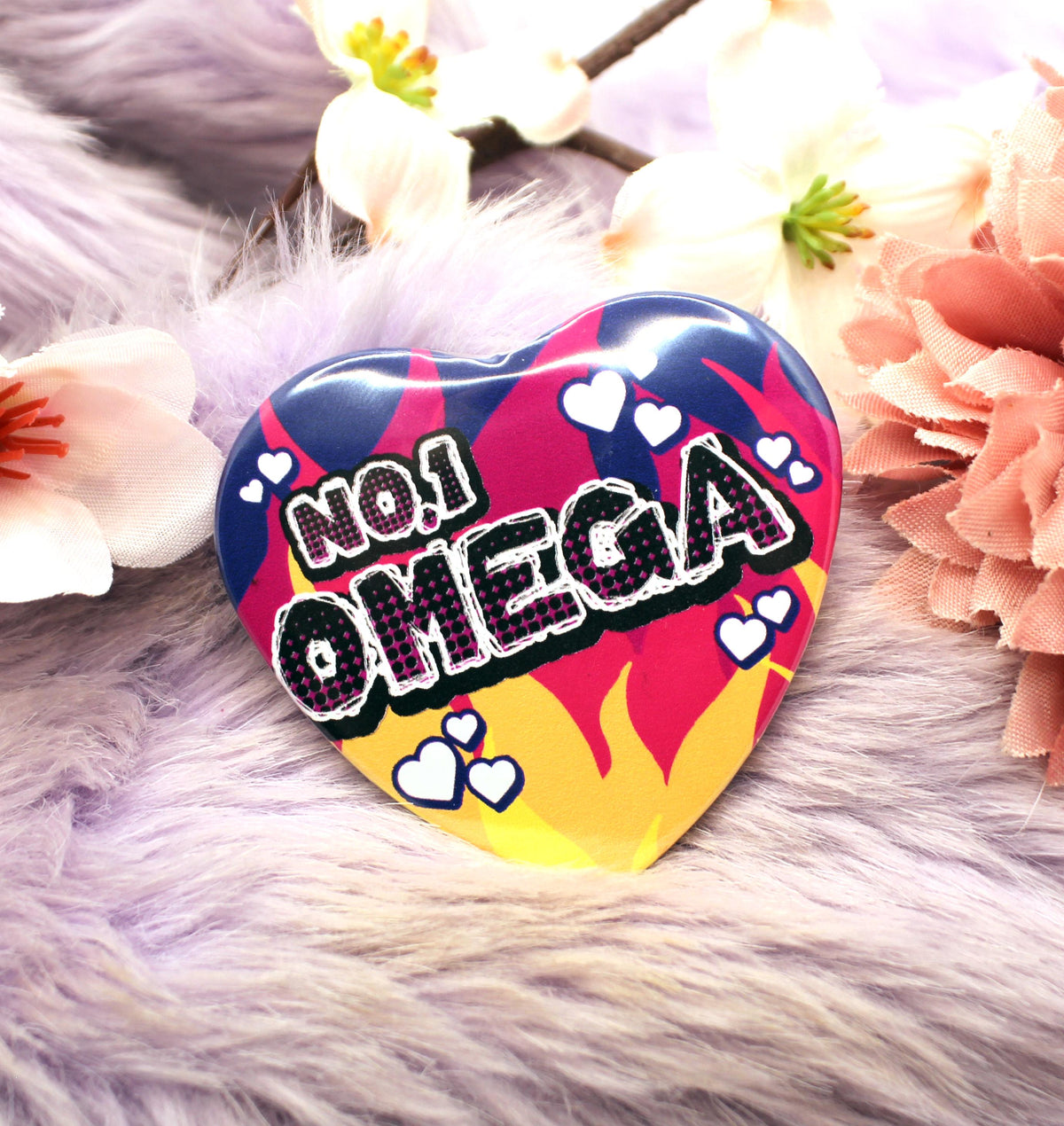 No.1 Omega Flame Heart Badge (55mm)