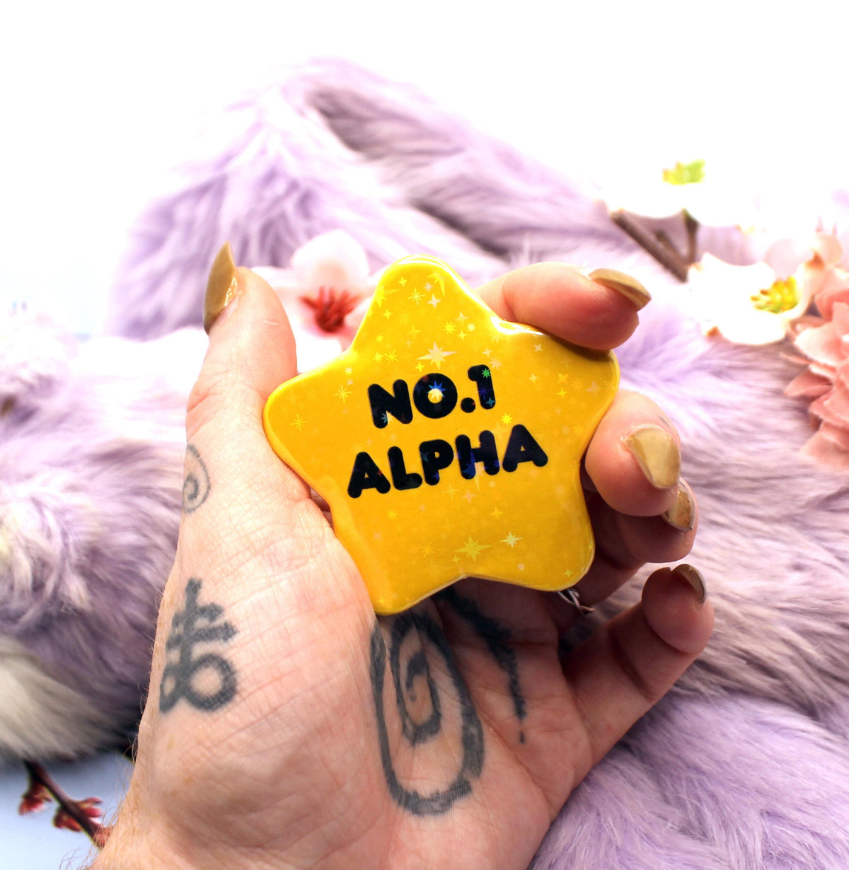 No.1 Alpha Gold Star Badge (55mm)