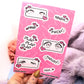Yaoi Sound Effects A6 Sticker Sheet