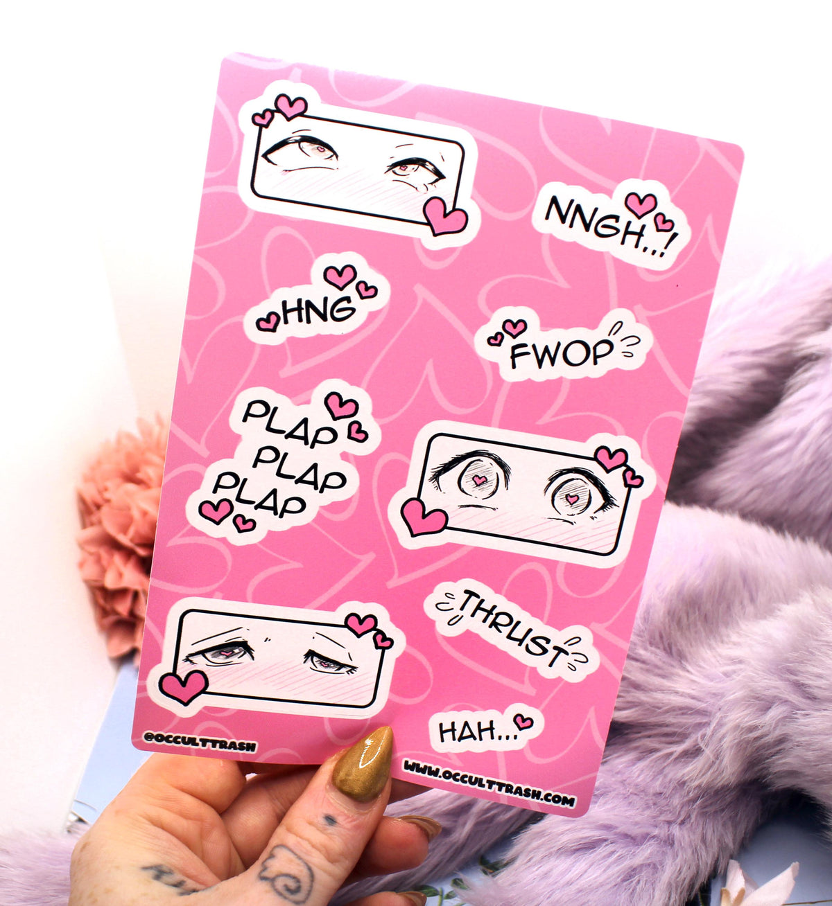 Yaoi Sound Effects A6 Sticker Sheet