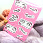 Yaoi Sound Effects A6 Sticker Sheet