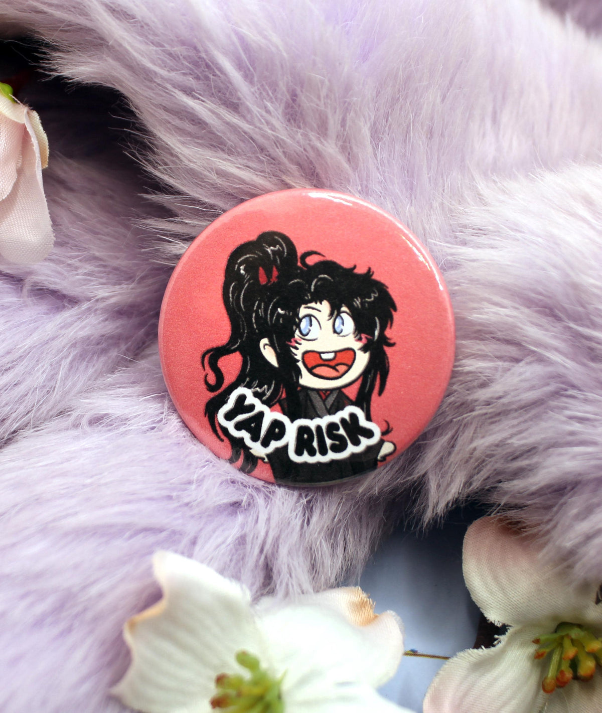 Wangxian Bite Risk Yap Risk Badges (38mm) - Mo Dao Zu Shi