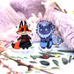 Chibi Sunny the Shisa and Enohki The Fox Thick Acrylic Standees (5cm)