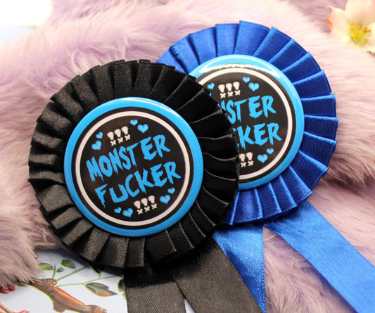 Blue and Black Monster Fucker Rosettes (58mm)