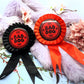 Bad Dog Red and Black Rosettes (58mm)