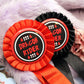 Dragon Rider Red and Black Rosettes (58mm)